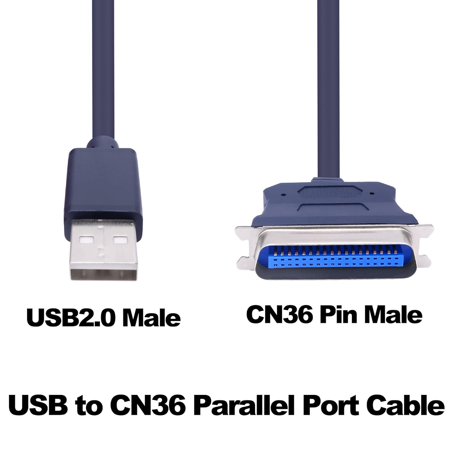Elecbee USB to CN36 Parallel Port Printer Cable USB 2.0 to Centronics 36 Pin Parallel IEEE 1284 Printer Adapter Cable Converter Cord 1M