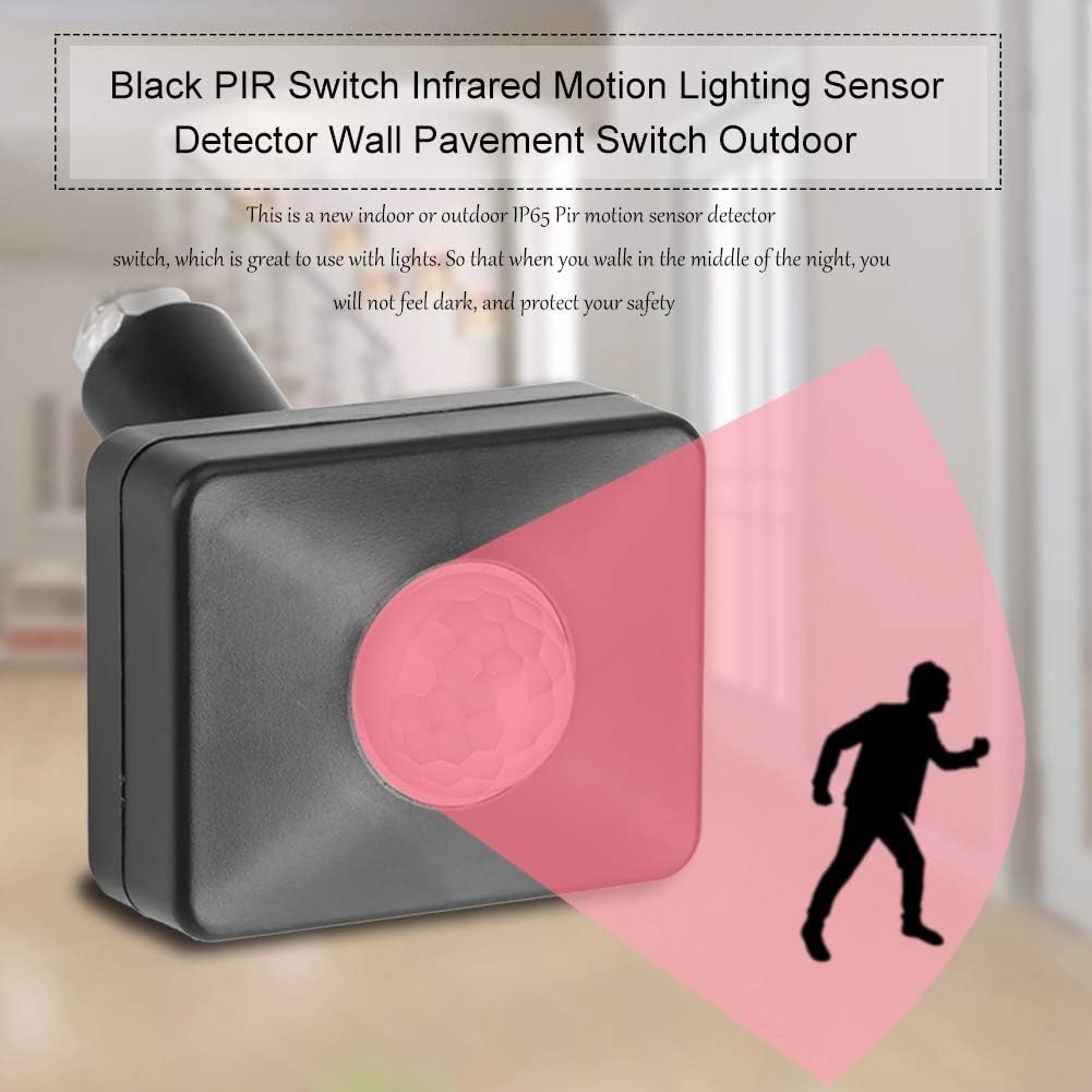 Elecbee IP65 Waterproof PIR Motion Sensor - 120° Detection, 3-12M Range, Auto Day/Night Switch for Outdoor Lighting, 220-240V, 50W Max Load