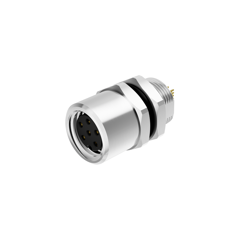 Elecbee 10pcs M8 Circular Connector A Coding Panel Mount Socket 6 Pin Female Back Mount Solder Cable Socket