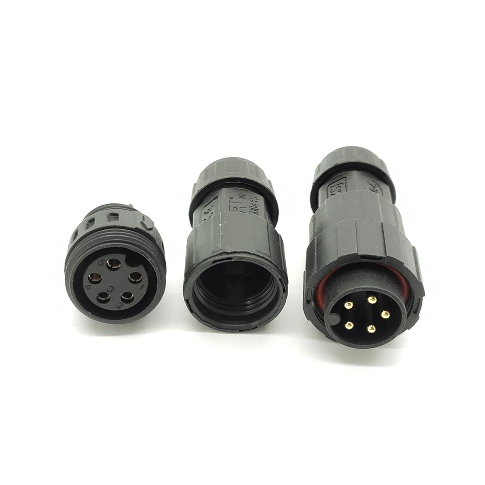 Elecbee M19 Waterproof Connector 5-Pin Male And Female Aviation Plug Lock Screw Wire Type Signal Environment Monitoring Connector