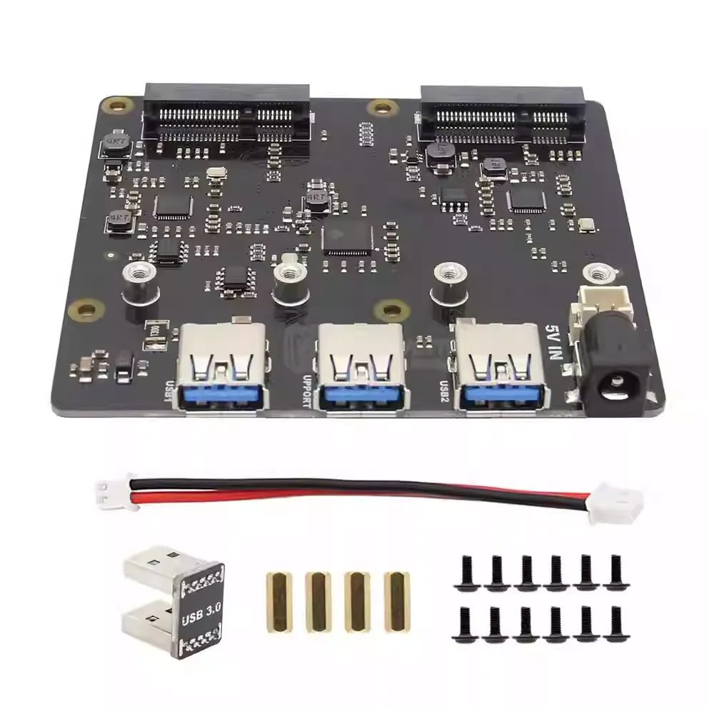 Elecbee Upgraded Version V3.1 X852 MSATA SSD Storage Expansion Board For Raspberry Pi 3 Model B / 2B / B+