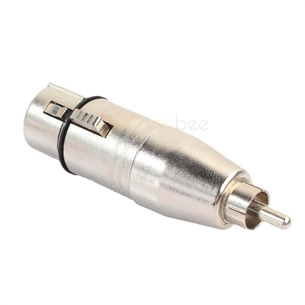 Adaptateur XLR 3 Broches Femelle Vers RCA Mono Femelle - Bidirectionnel Pour Audio