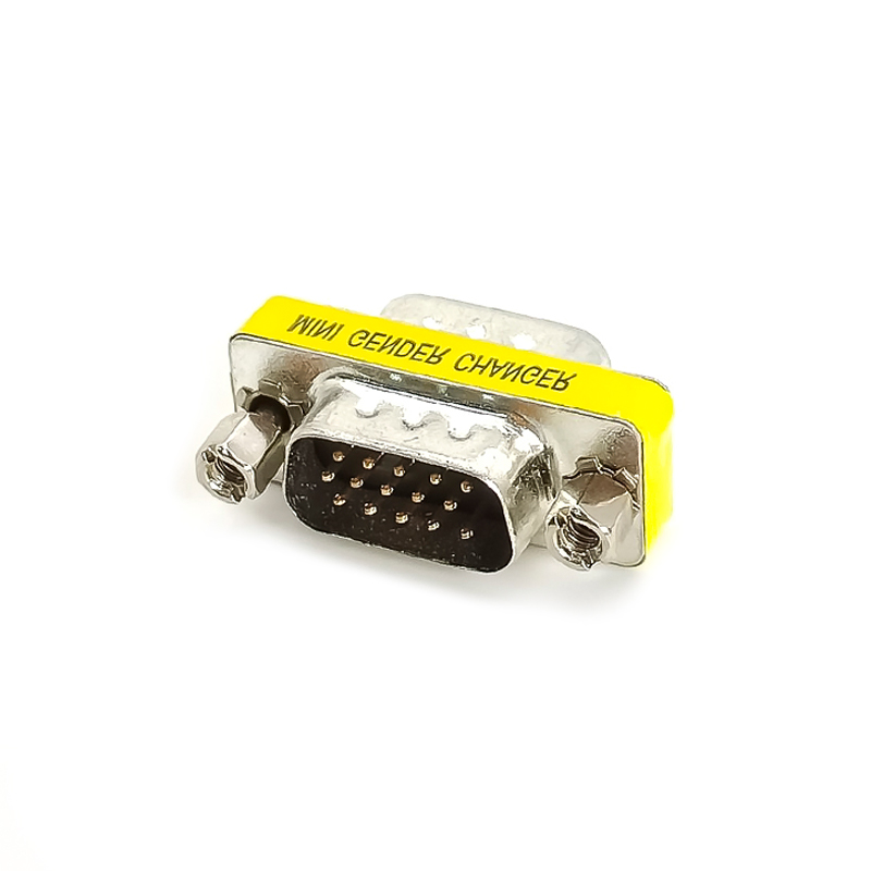 Elecbee 15 Pin Gender Changer Male To Male High Density D-Sub Straight Metal VGA
