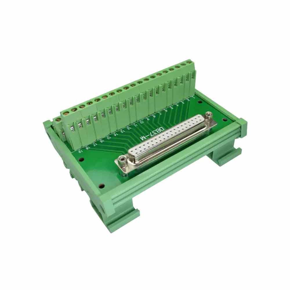 Elecbee Automation Guide Rail Type Module Rack for 37P Solderless Board Female Head with Module Rack DB37P Solderless Terminal Block Relay Line Board