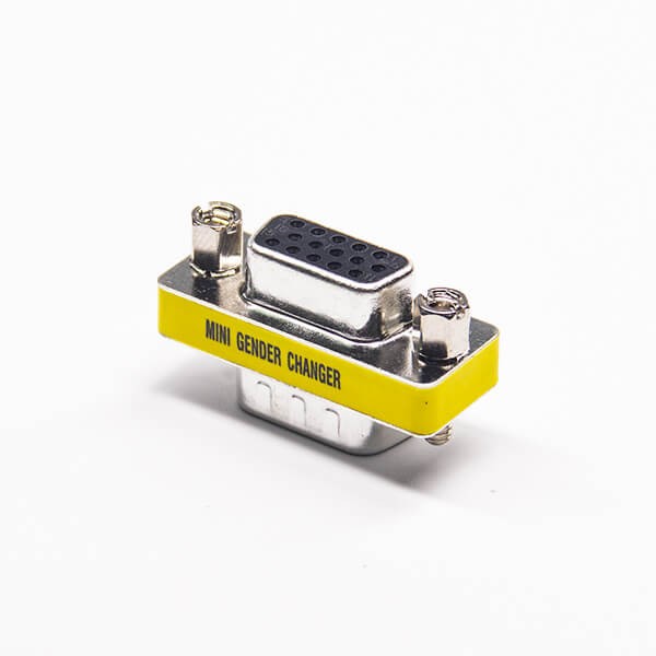 Elecbee D Sub To VGA Adapter 180 Degree High Density D-Sub Male to Female 15 Pin Metal