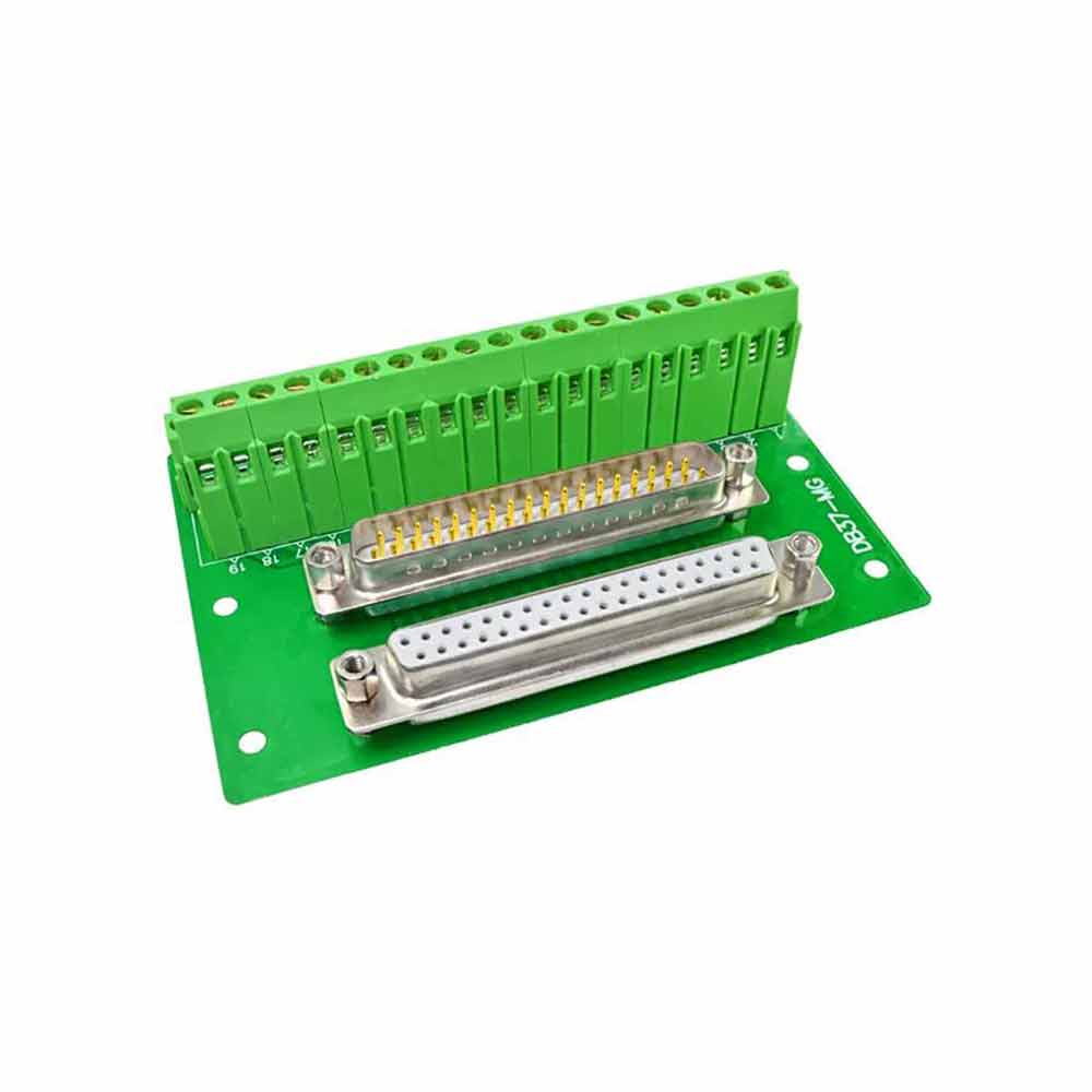 Elecbee DB37 Solderless Terminal Block DP37 Pin Male to Female Adapter Solderless Wire Module DIN Rail Module Rack Single DB37 Dual Terminal Block
