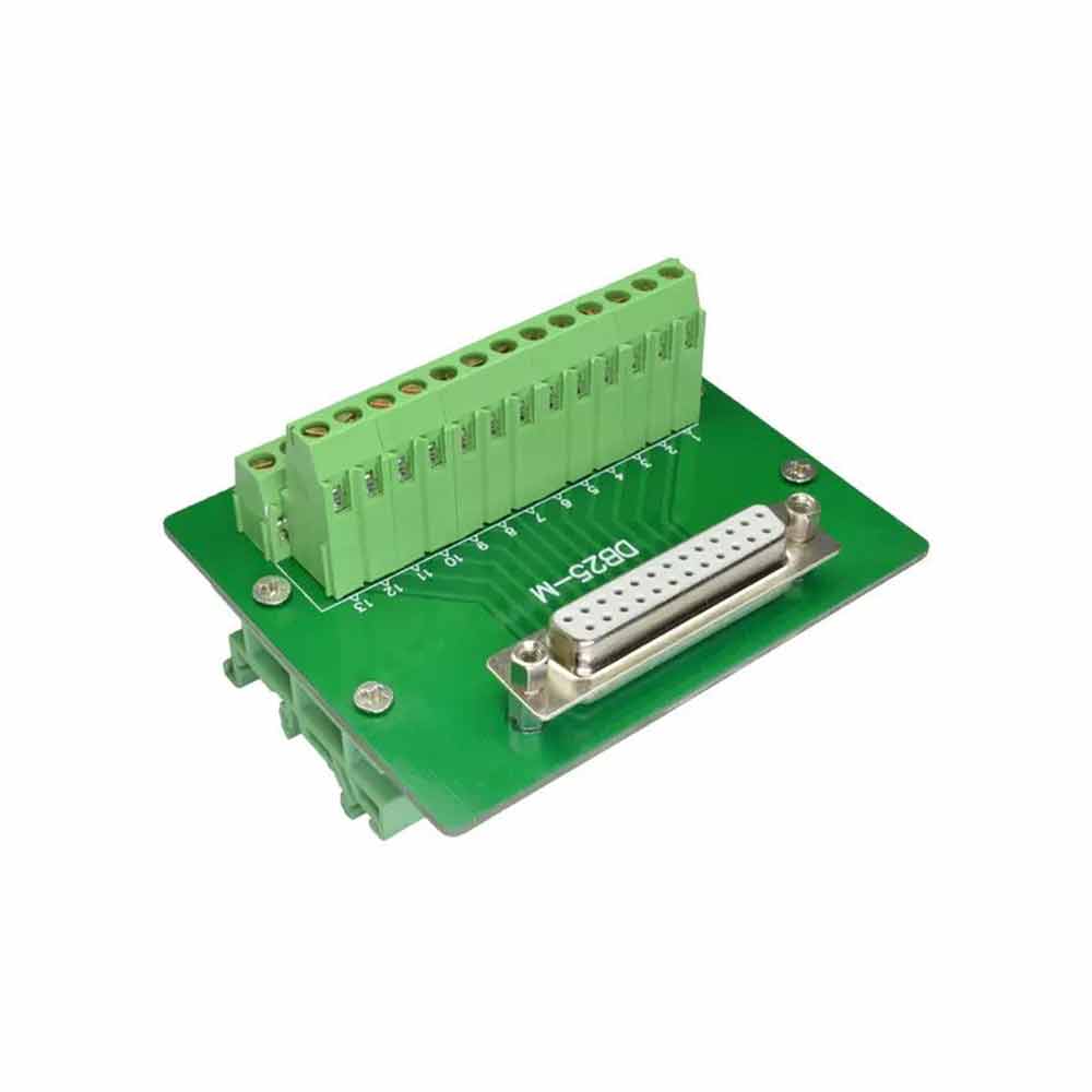 Elecbee Guide Rail Type Module Rack with Straight Legs and Female Head with Bracket for DB25 Parallel Port Wire Terminal Block Automation Adapter Solderless Module Relay Rack