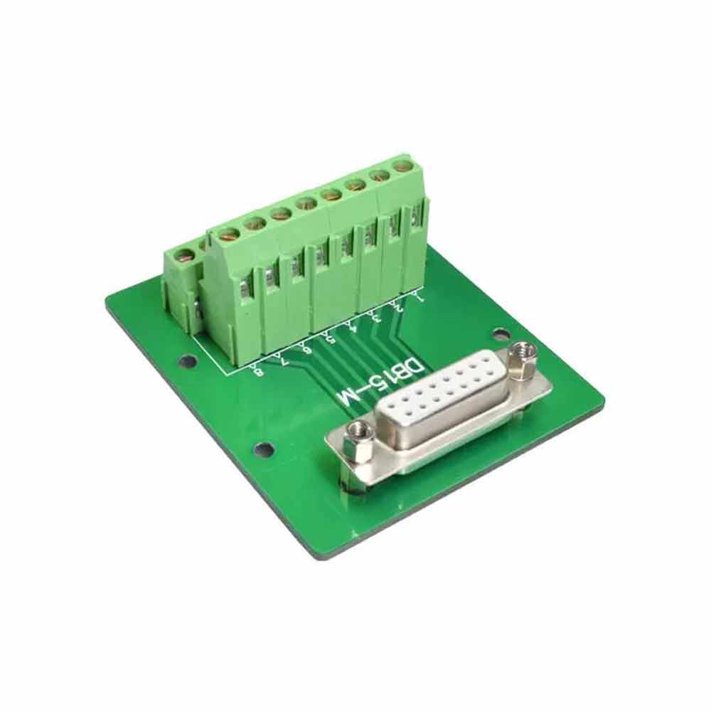 Elecbee High Compatibility D SUB Relay Module 15 Pin Full Pass Female Head with Straight Legs for DB15 Solderless Terminal Block PLC Adapter