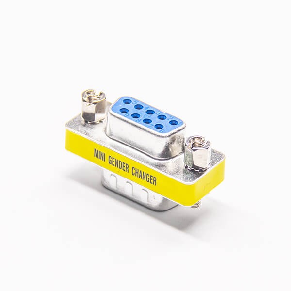 Elecbee Mini Gender Changer Adapter Male To Female Straight Metal 9 Pin Standard D-Sub