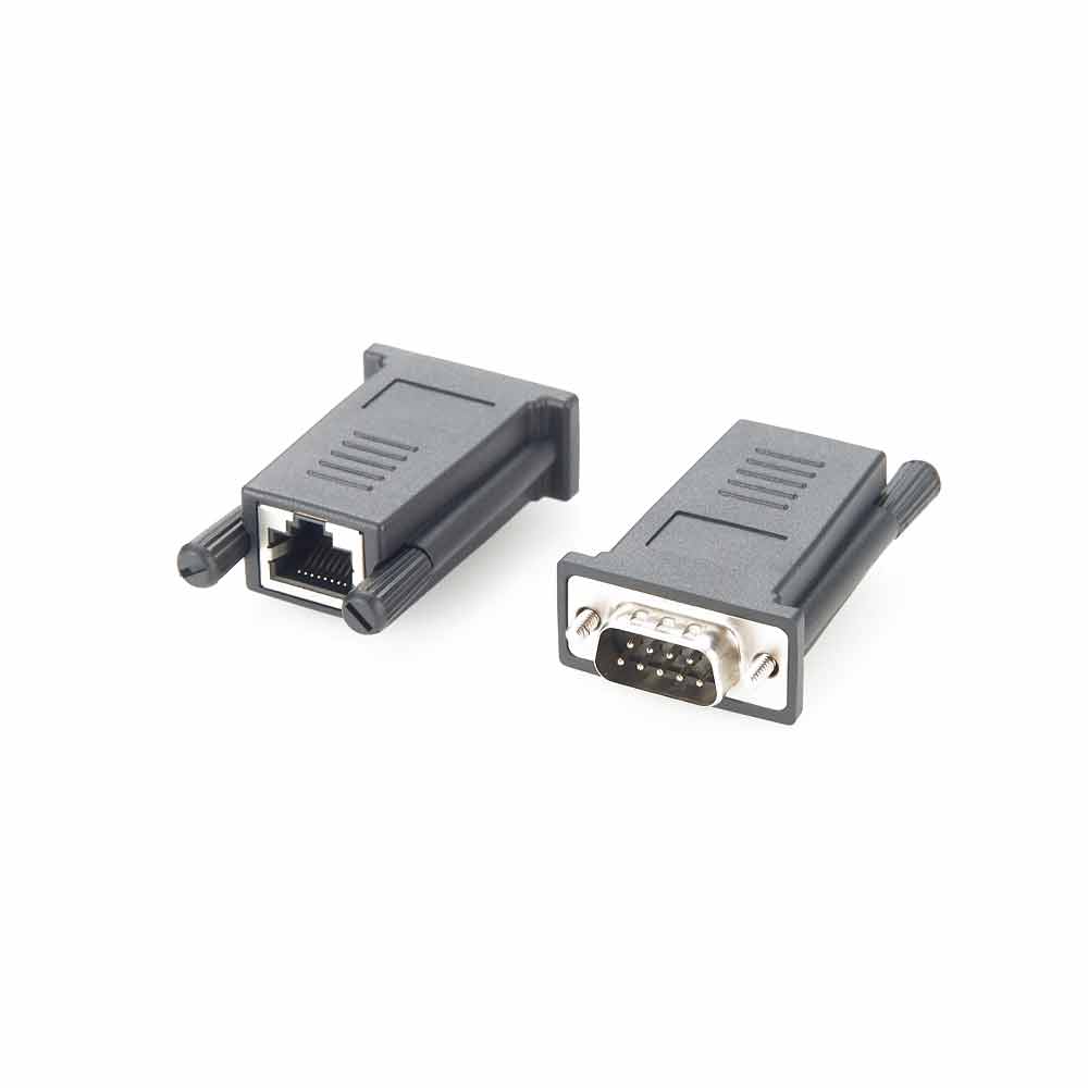 Elecbee RJ45 to 9-pin D-Sub male adapter ADP-RJ458P-DB9M - High-Quality Screw Terminal Converter for Industrial Automation and Reliable Data Communication