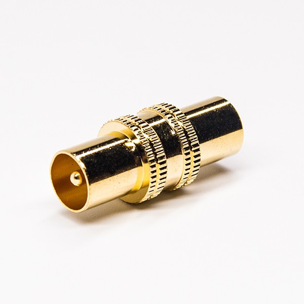 Elecbee 20pcs Coaxial to PAL Adapter Male to Male Gold Plating 180 Degree