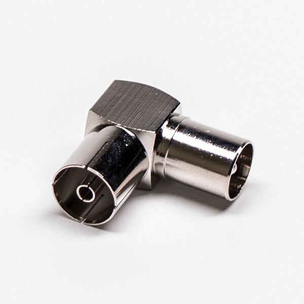 Elecbee 20pcs PAL Male to Female Adapter RF Connector Angled Nickel Plating