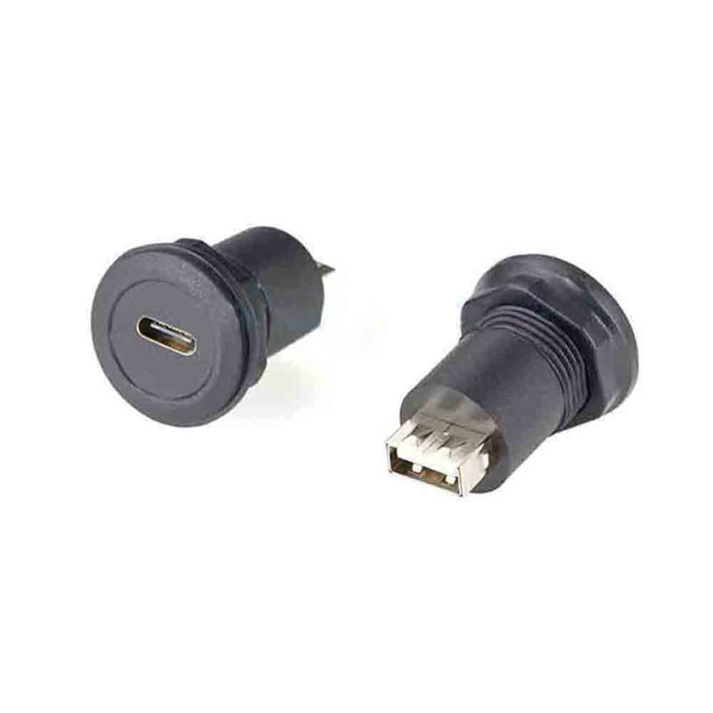 Elecbee Straight Connector USB C Jack to USB A Jack Adapter USB Conversion
