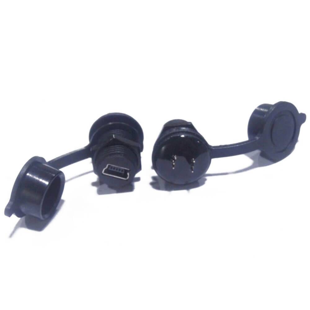 Elecbee connector Mini USB IP67 5 pin Female Connector Waterproof impermeable