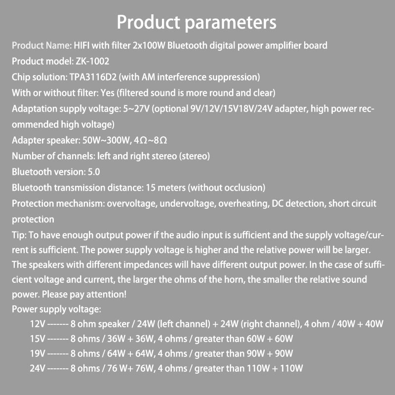 1002-HIFI-2x100W-TPA3116-AUX-bluetooth-50-HIFI-High-Power-Digital-Amplifier-Stereo-Board-AMP-Amplifi-1652632