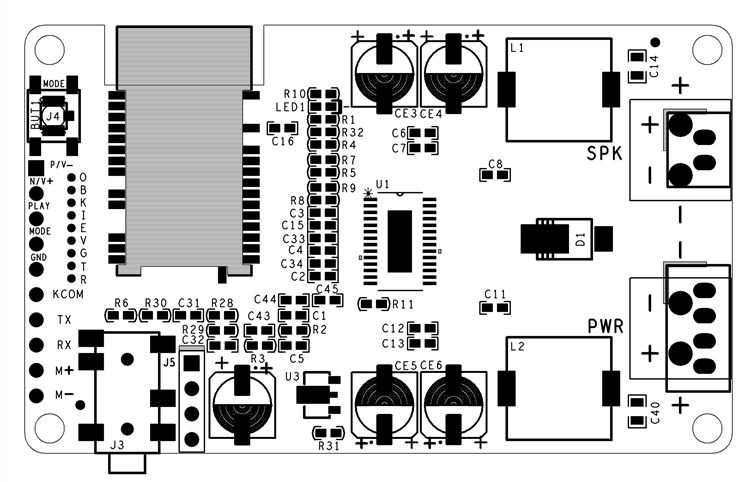 DC-12V-TWS-BLE50-Mono-Bluetooth-Amplifier-Module-20W30W-BluetoothMICAUX-Audio-Input-Support-Change-N-1744683