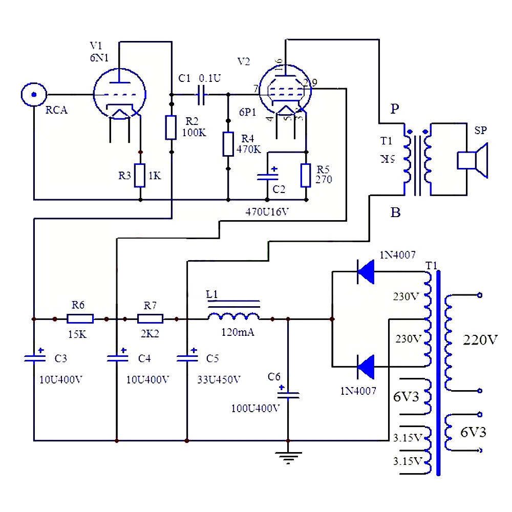 JCDQ11-Tube-Amplifier-6N16P1-Valve-Stereo-Amplifier-Board-Filament-AC-Power-Supply--3Pcs-Tubes-1284085