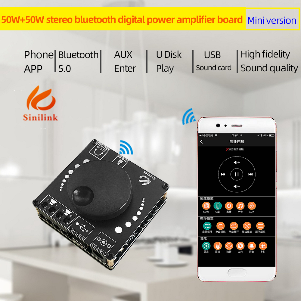 XY-AP50L-50WX2-Mini-bluetooth-50-Wireless-Audio-Power-Digital-Amplifier-Board-Stereo-Amp-35MM-AUX-US-1745771