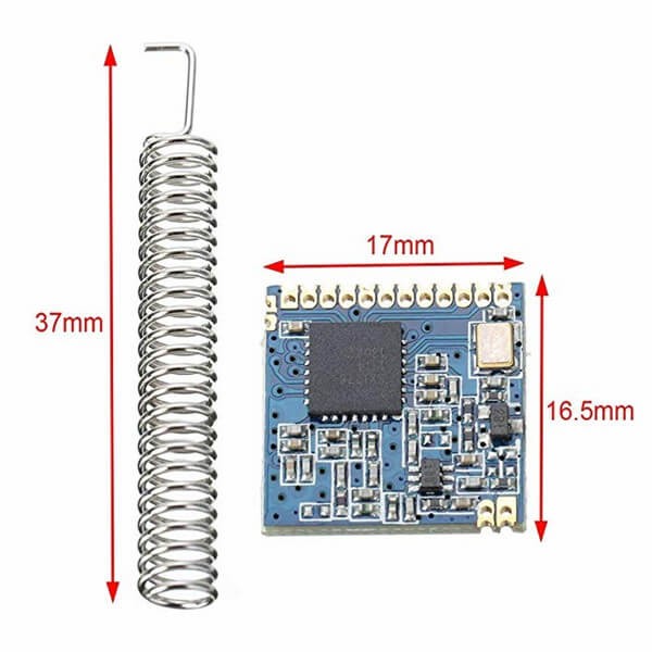 Elecbee 433 MHz Spring Antenna Long Range RF Wireless Transceiver 2 pcs