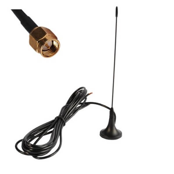 Elecbee Radio Antenna 3dBi SMA Male Connector with Magnetic Base 433Mhz Antenna