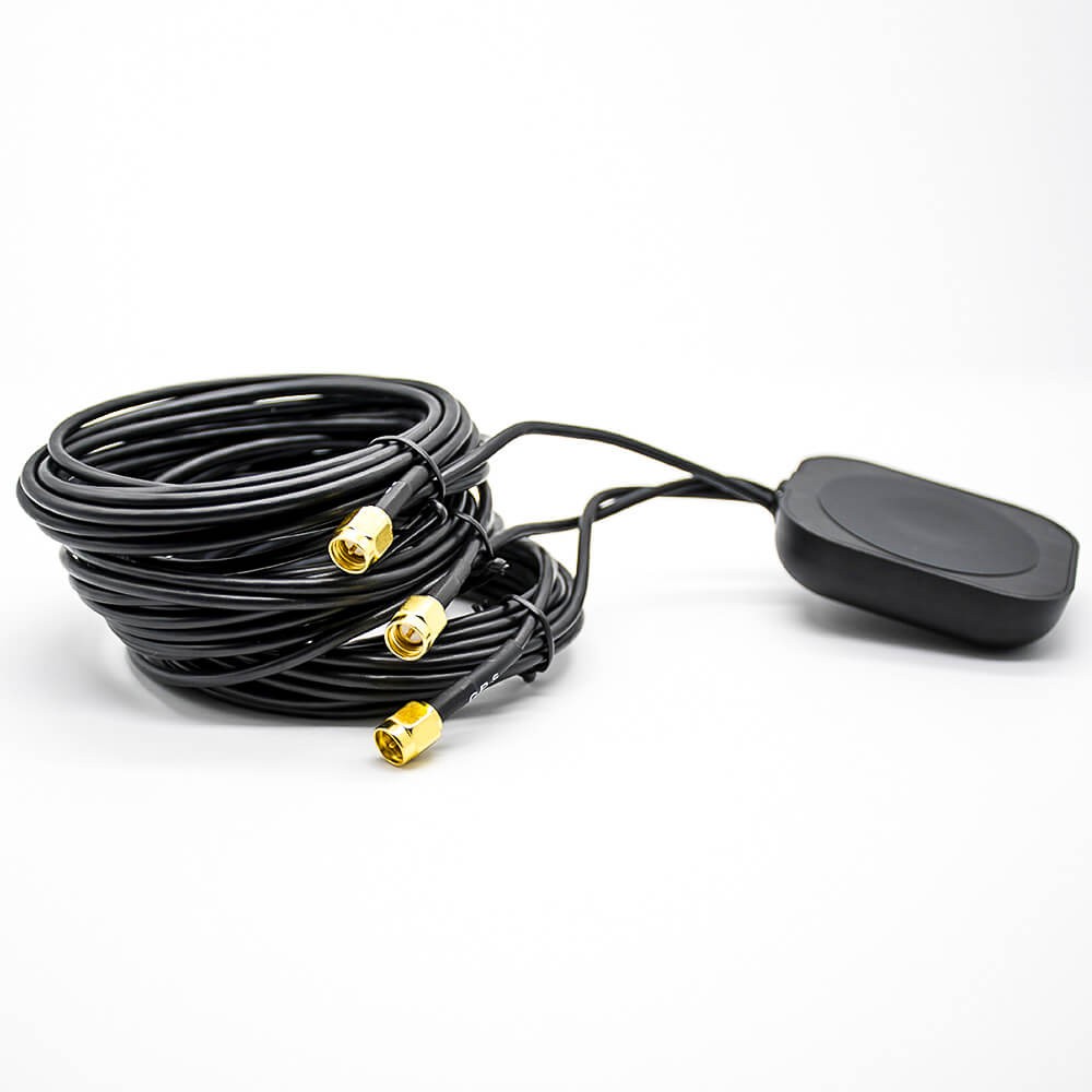 Elecbee GPS +GSM/3G/4G/LTE+Wifi Combo Antenna Inc 700Mhz Patch Shape Adhesive SMA Male 1M