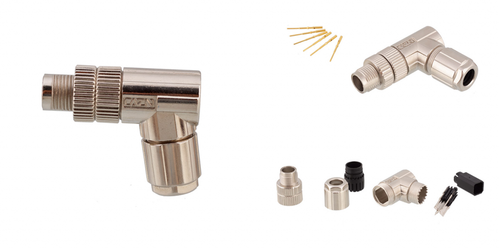 8 Pin X code Right Angle M12 90 Degree Connector