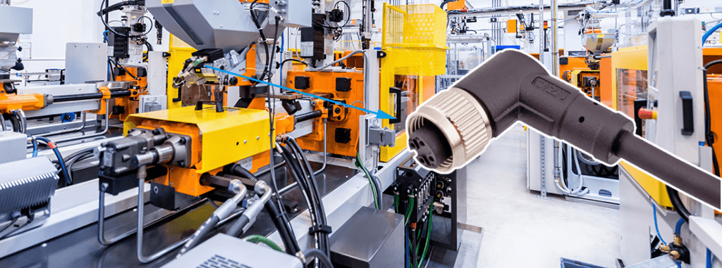 Right Angle M12 90 Degree Connector Application