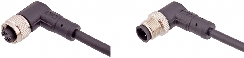 Overmoulded M12 Right Angle Connector