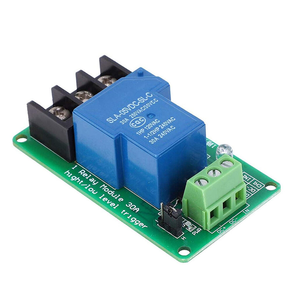 Elecbee 1 Channel Relay Module 30A with Optocoupler Isolation 5V Supports High and Low Trigger