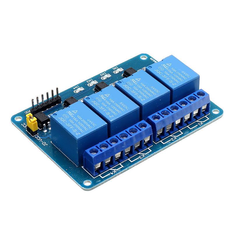 Elecbee 3pcs 5V 4 Channel Relay Module For PIC ARM DSP AVR MSP430 Blue Geekcreit for Arduino - products that work with official Arduino boards