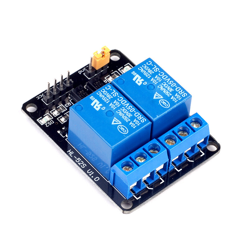 Elecbee AOQDQDQD 5V 2-Channel Relay Module with Optocoupler Protection and Expansion Board for Home Automation and DIY Projects