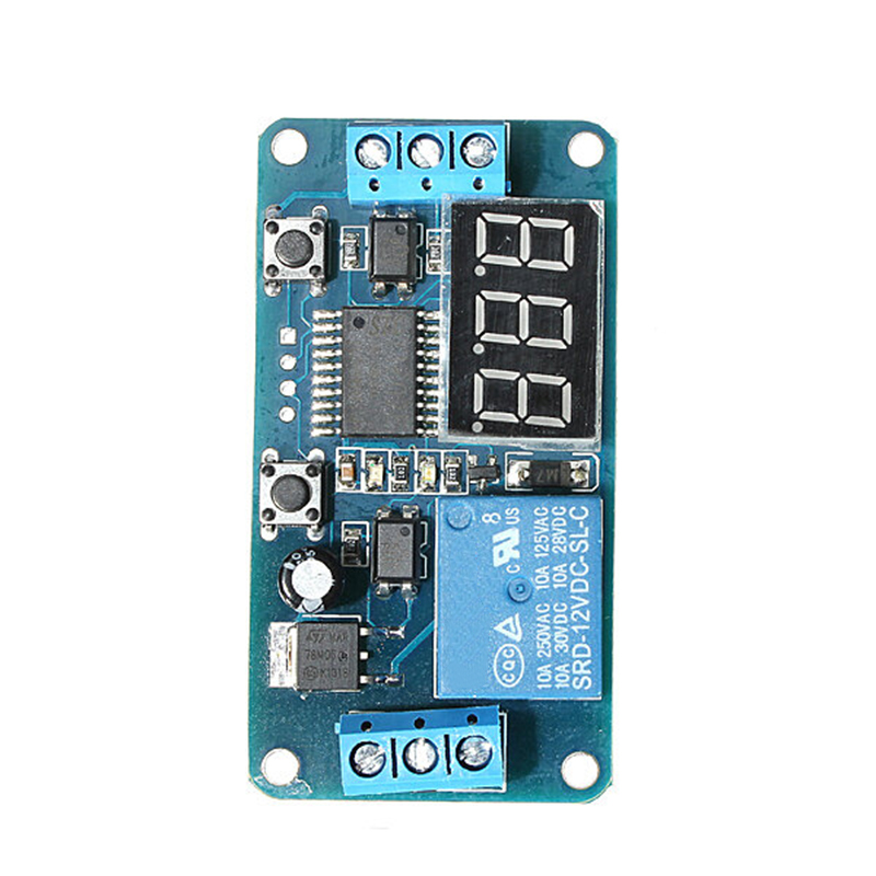 Elecbee DC 12V LED Display Digital Delay Timer Control Switch Module PLC