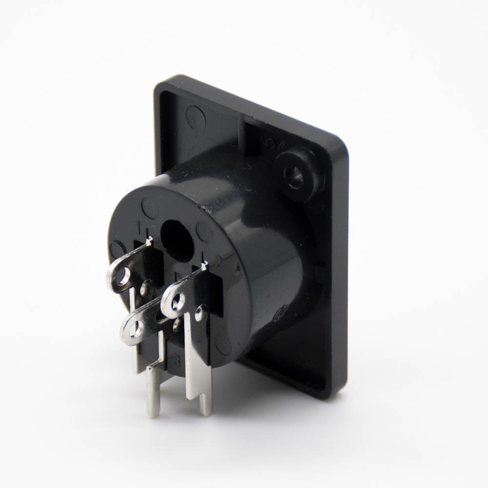 Elecbee 3 pin XLR connectors Female XLR cable receptacle 90°