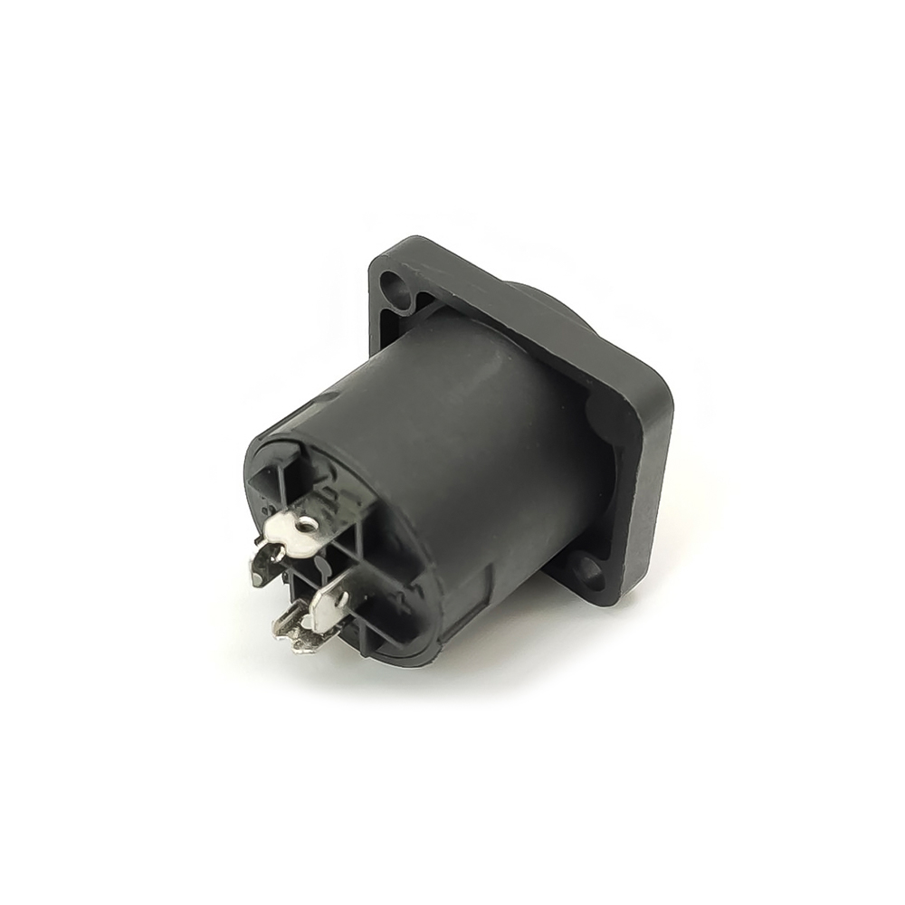 Elecbee Jack Combo Panel Mount Female 4 pin Chassis Socket Connector Straight for Amplifier &amp; Audio Mixer microphone