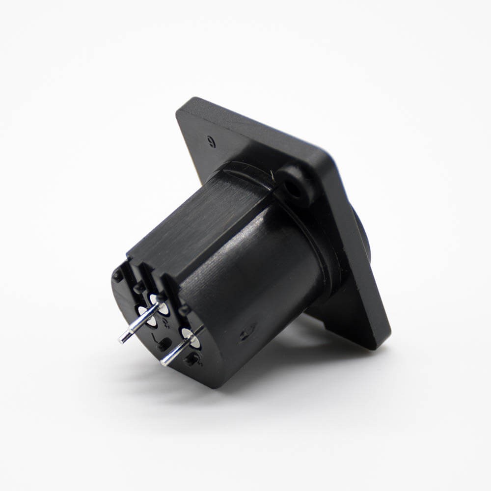 Elecbee XLR Combo Jack 3 Pole Vertical Type XLR Male Audio Mixer Cannon Connector Straight