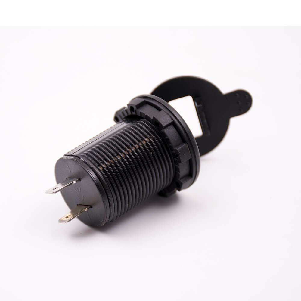 Elecbee Car Battery Charger With USB Port Double USB Voltmeter 5V 2.1A+QC3.0