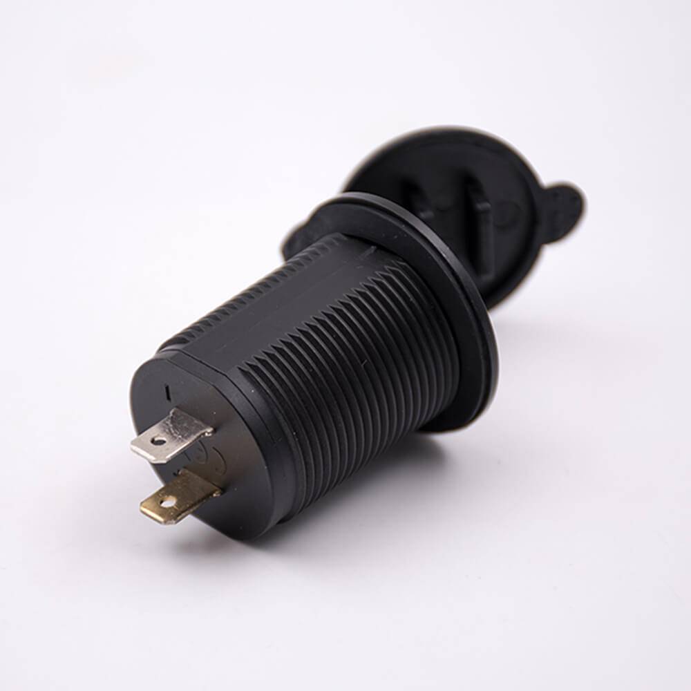Elecbee Car Battery To USB Charger With Dust Cover 5V 1A 2.1A Dual Port Socket