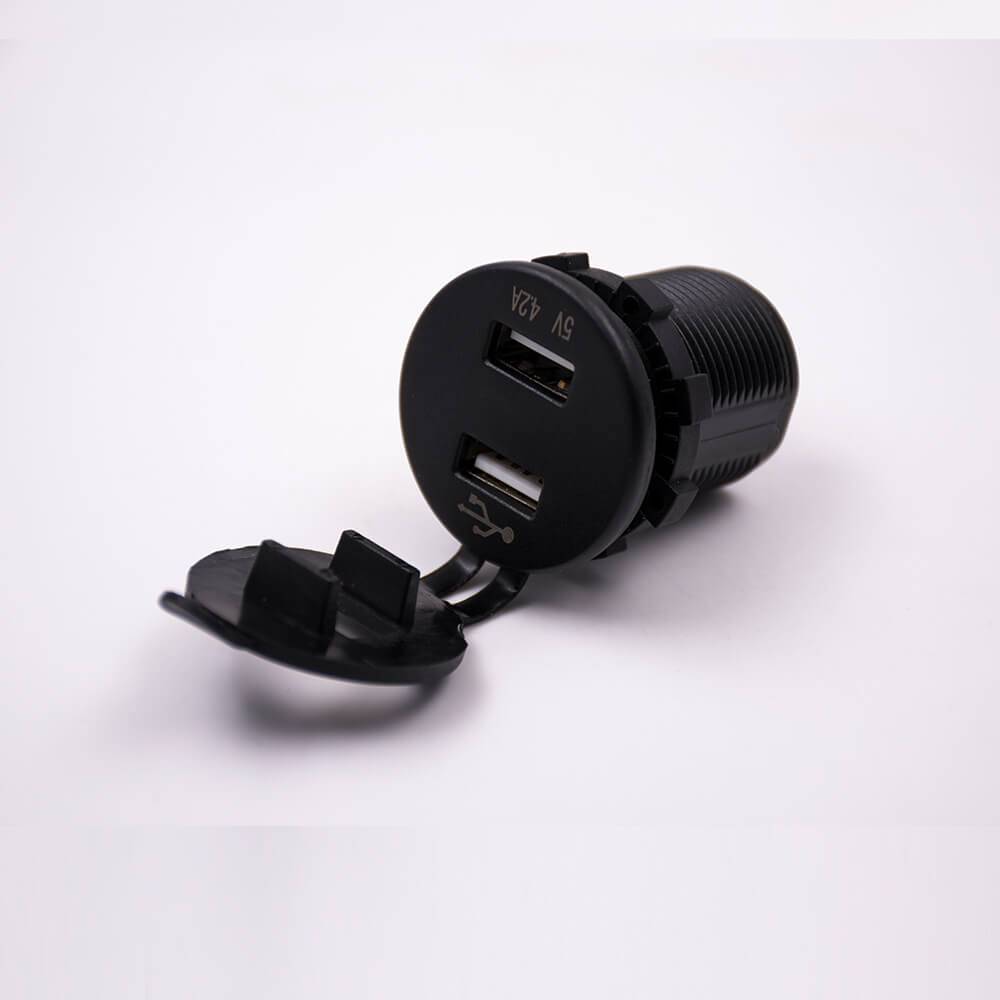 Elecbee Car Charger Two USB Ports Socket 5V 4.2A With Voltage Display