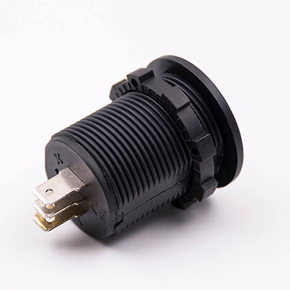 Elecbee Dual Digital Display Voltage Through Hole Socket Car Voltmeter