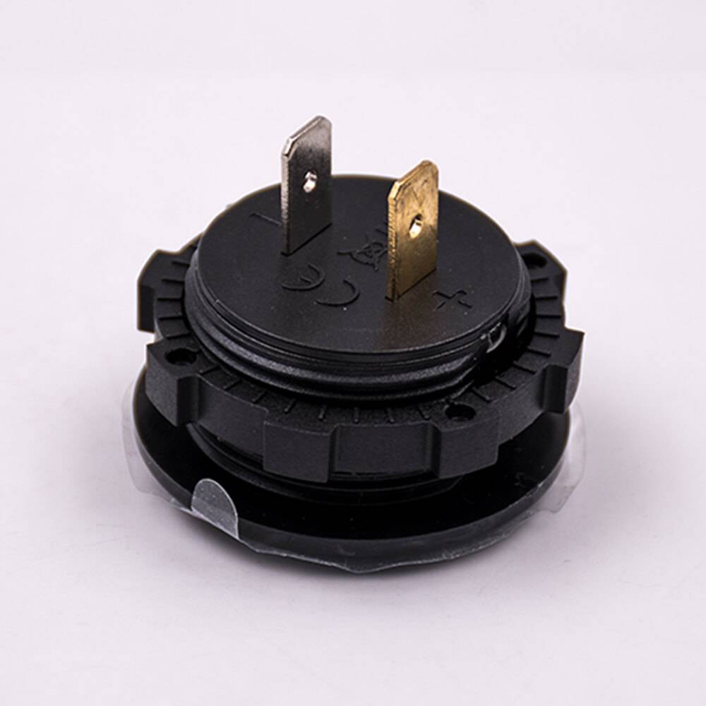 Elecbee Voltage Digital Display Socket Through Hole Waterproof 3-digit Digital Display Car Meter