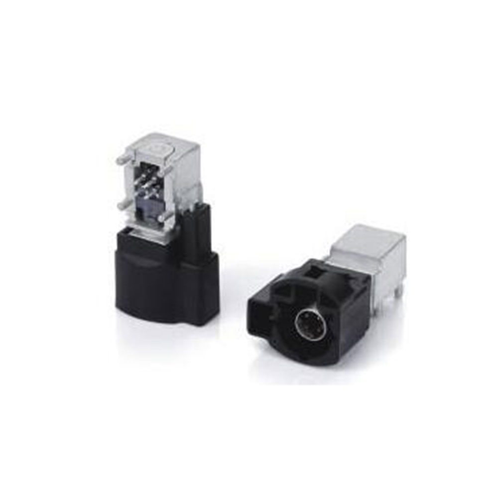 Elecbee HSD 4+2Pin A Code Male Right Angle Vehicle Connector 6P Black PCB Car Radio Supply