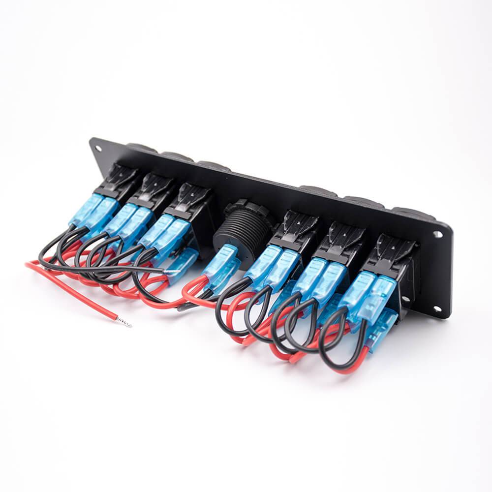 Elecbee Switch Panel With Voltmeter 6-position Color Screen Car Multifunctional Combination Panel