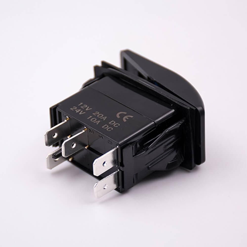 Elecbee Car Rocker Switch ON/OFF Rear Lights 5 Pin Panel Mount Wiring