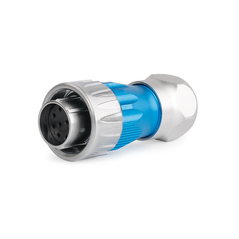 Elecbee DH24 10 Pin Male Socket And Female Plug Metal M20 Extension Cable Ends Ac 400V 10A Heavy Duty Welding Connector Adapter For Solar Pv