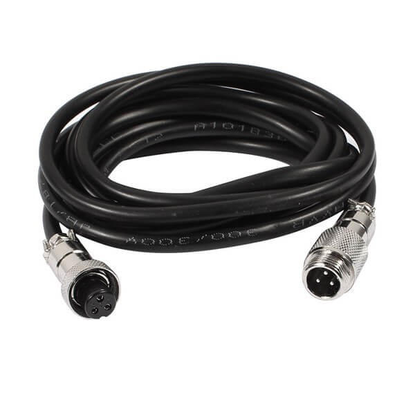 Elecbee 10pcs GX12 Aviation Connector  3pin  straight   Male  to straight  Female Butt-Joint Type with  1M Cable Butt-Joint Type