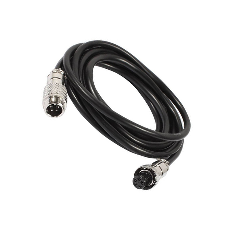 Elecbee 10pcs GX12 Aviation Connector  5pin  straight   Male  to straight  Female Butt-Joint Type with  1M Cable Butt-Joint Type