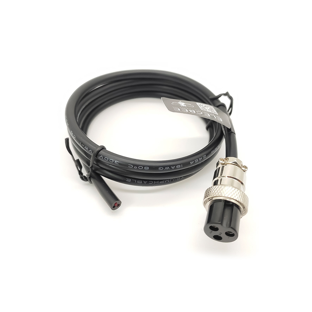 Elecbee 10pcs GX16 Aviation Connector Butt-Joint Type 3pin  straight   Female with  1M Cable