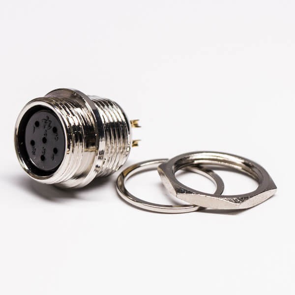 Elecbee 10sets Reverse GX16 Aviation connector  female 6pin StraightPanel mount Solder Type  connector
