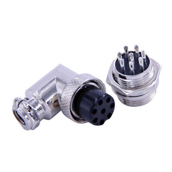 Elecbee 10sets GX16 Aviation connector  Male and Female (one Pair) 8pin Straightpanel mount Solder Type  connector