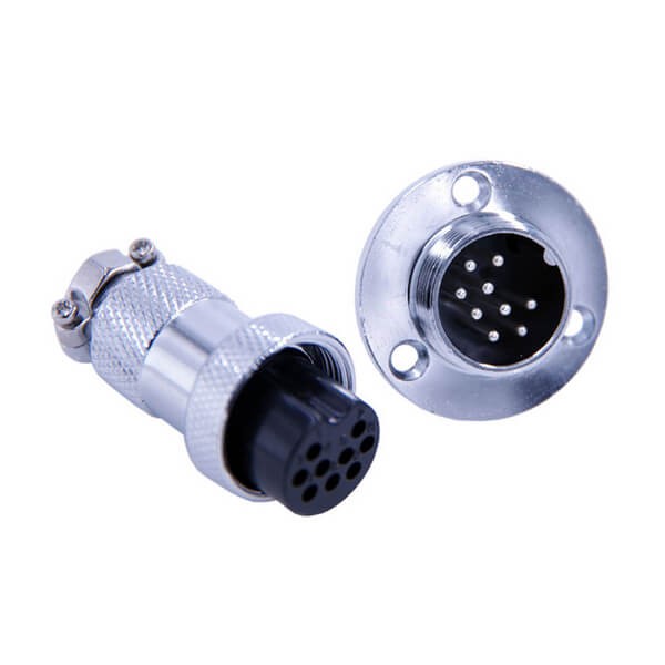 Elecbee 10sets GX20 Aviation  connector  Male and Female (one Pair) 9pin StraightFlange Solder Type  connector